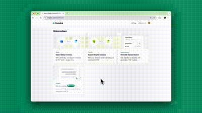 Demonstration of exporting Stripe invoices using Invoics